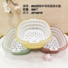 小号双层沥水篮853中号双层沥水篮852大号双层沥水篮851透明中号双层沥水篮852透明水槽沥水篮8208双层沥水篮501三件套双层沥水篮855