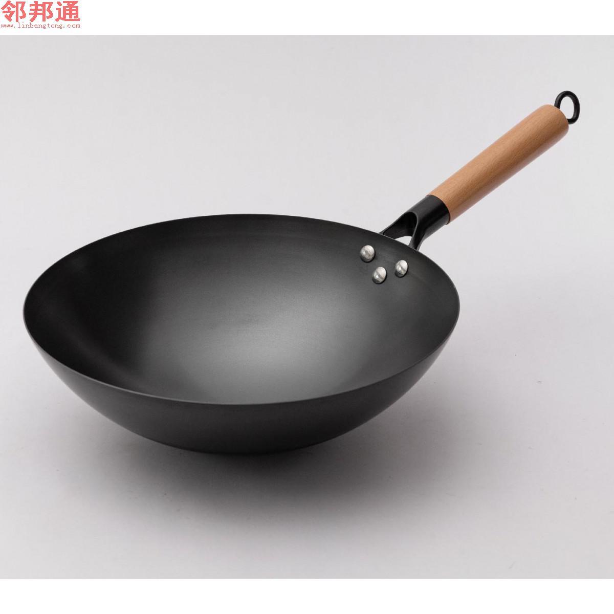 黑炫风圆底直边（锅耳加0.7元）尺寸30cm厚度1.5mm重量1.25kg